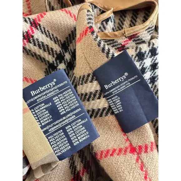 Burberrys Vintage Kensington Trench Heavy Coat Wool Inner